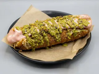 Croccopieno con pistacchio e mortadella
