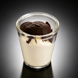 Profiterole fondente e zabaione