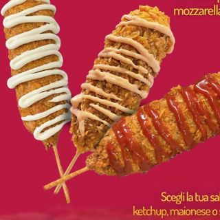 Corn dog con maionese