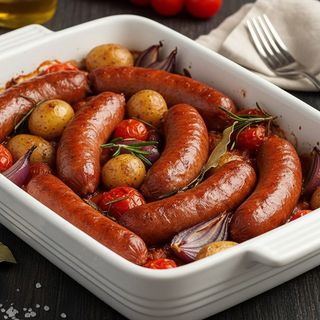 Wurstel e salsicce al forno (Grammi 400 circa)