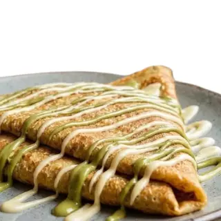Crêpes cioccolato bianco e pistacchio