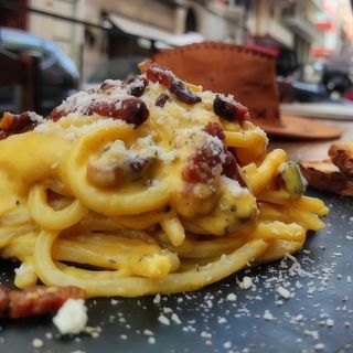 Quadrotti alla carbonara