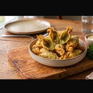 Fiori di zucca pastellati