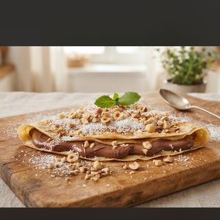 Nutella, cocco, granella di nocciole