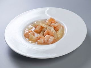 Gamberetti con salsa al limone