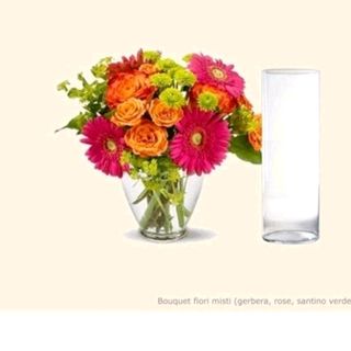 bouquet arancio e fuxia