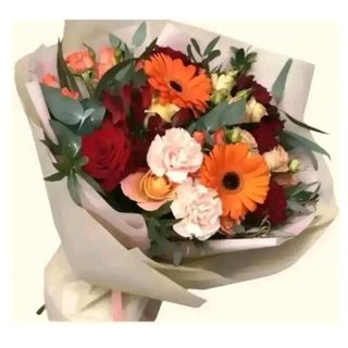 bouquet arancio rosa e rosso