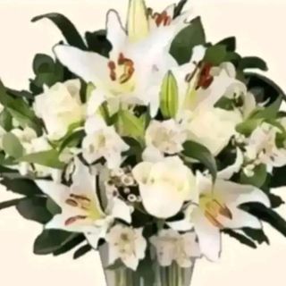 lilium bianco e fiori bianchi