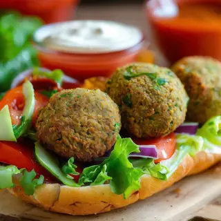 Menù panino falafel