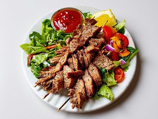 Menù piatto kebab e pane arabo