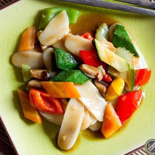 171. Gnocchio di riso con pollo e verdure