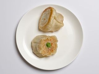 Ravioli di gamberi alla griglia