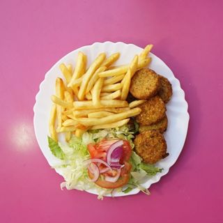  Piatto falafel e pane 