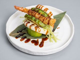 Bao sandwich con gambero croccante