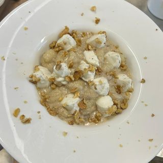 Gnocchi crema di Noci, Ricotta e Scorza d'Arancia