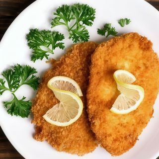 Cotoletta impanata con verdure grigliate 