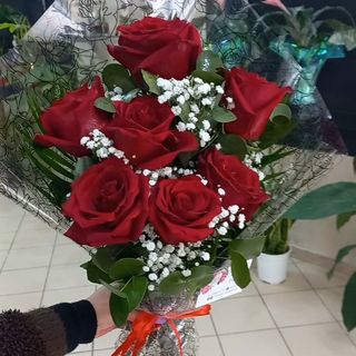 Fascio 7 Rose rosse 