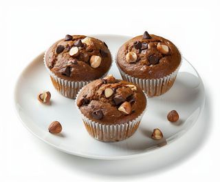 Muffin ai tre cioccolati con Nocciole