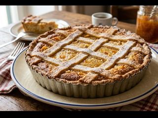 Trancio di pastiera napoletana