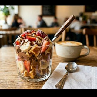 Waffle fruit bowl