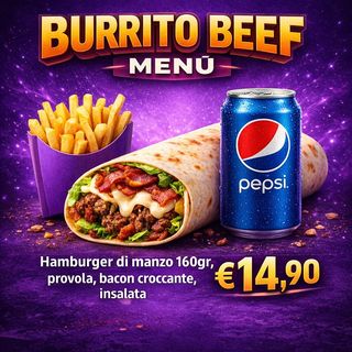 Burrito Beef Menù
