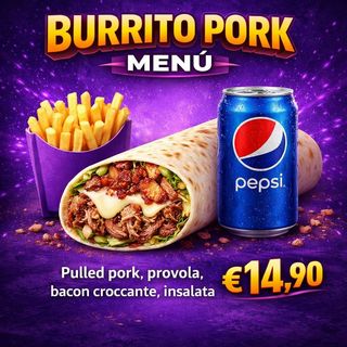 Burrito Pork Menù