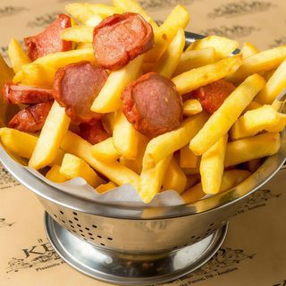 Patate fritte con wurstel  Grande