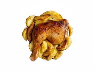 Coscio di pollo e patate
