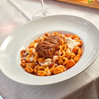 Orecchiette con braciola podolica