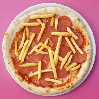 Pizza salame piccante patatine