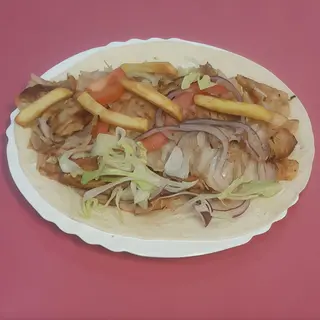 Piatto kebab pane