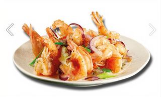 Gamberetti al wok sale e pepe