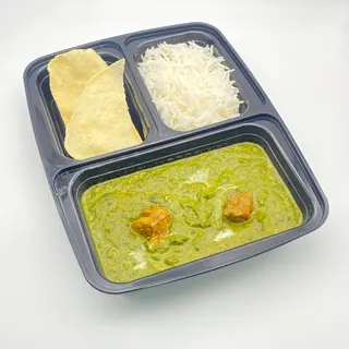 Lamb palak con riso basmati