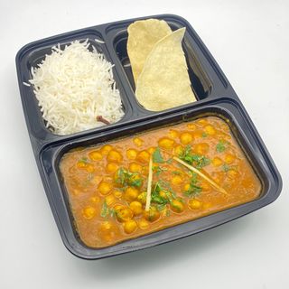 Chana masala con  riso basmati	