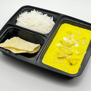 Paneer korma con riso basmati