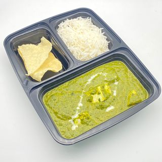 Palak paneer con riso basmati