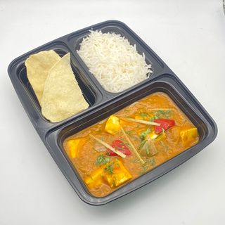 Kadai paneer con riso