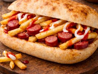 Pan Wurstel Patatine Ketchup Maionese