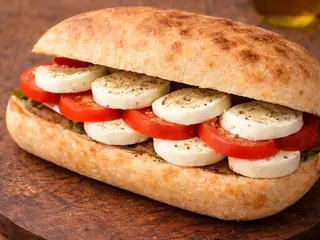 PanCaprese Pomodoro Mozzarella Olio Origano
