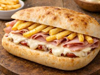 Pan Wurstel Prosciutto Mozzarella Patatine