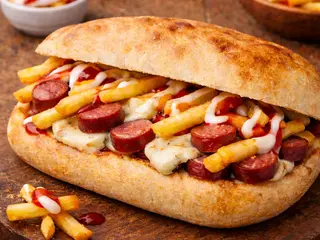 Pan Wurstel Mozzarella Patatine Ketchup Maionese
