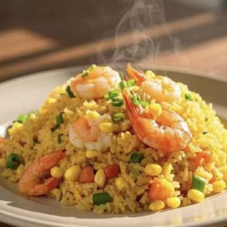 126.  Riso con gamberi e verdure