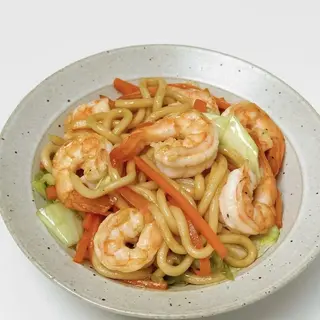 131. Udon con gamberi e verdure
