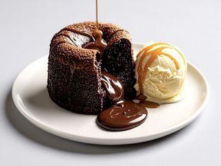 Tortino di cioccolato con gelato