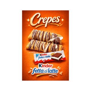 Crepes kinder fetta al latte