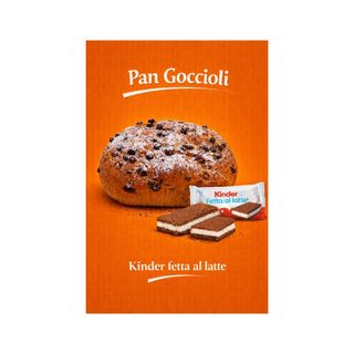 Pan goccioli kinder fetta al latte
