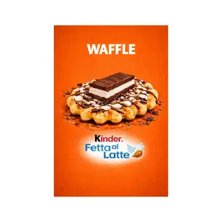 Waffle kinder fetta al latte