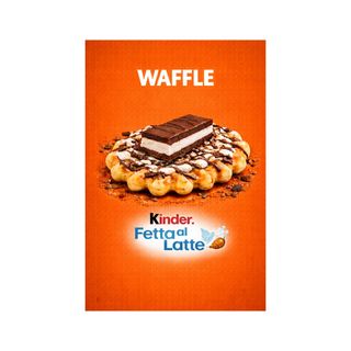 Waffle kinder fetta al latte
