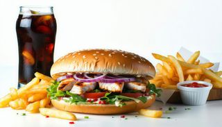 Pita chicken burger - menù