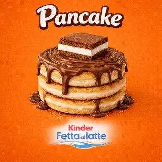 Pancake kinder fetta al latte